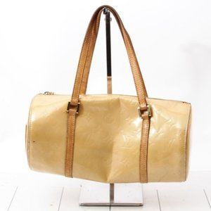 LOUIS VUITTON VERNIS BEDFORD HAND BAG BEIGE
